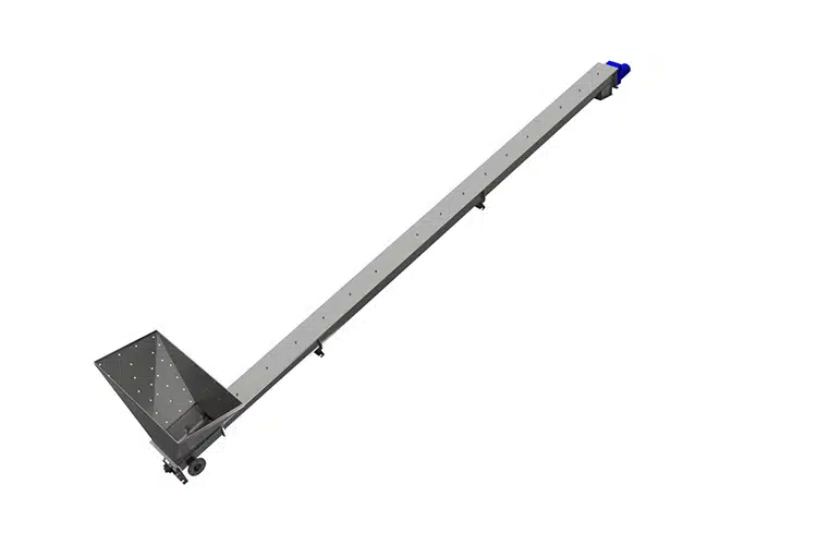 Screw Conveyor Conveys and Elevates Bulk Material from Cake Presses to Load Out