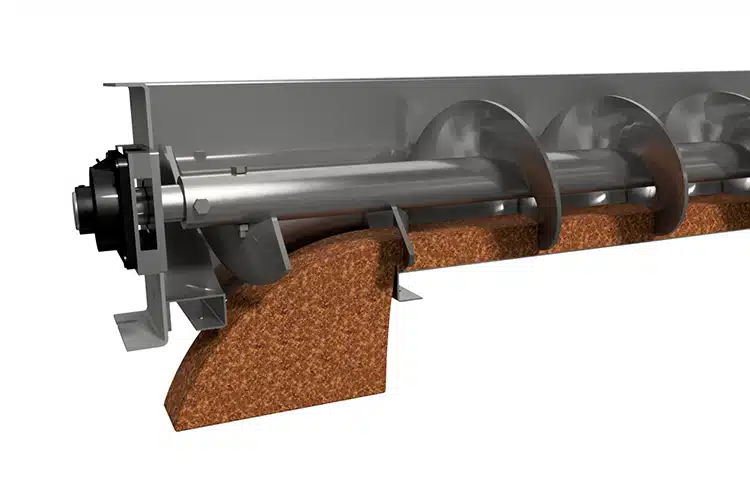 Reverse Flight Pushes Cohesive Bulk Materials Backward into Discharge
