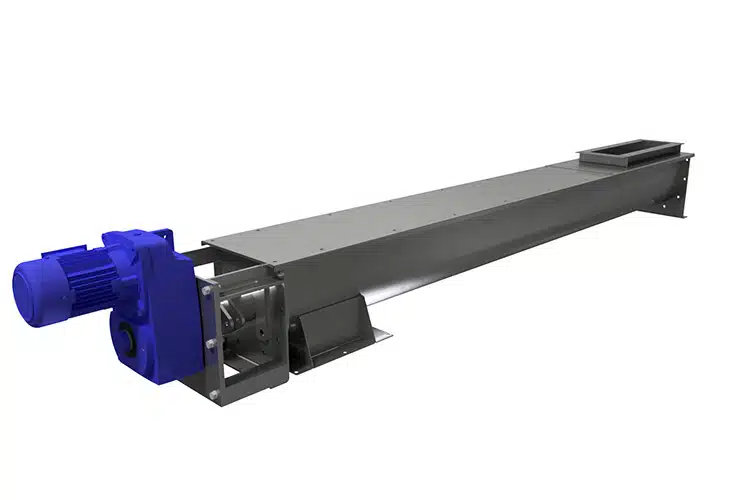 KWS Shaftless Screw Conveyor Transfers Sludge from Centrifuge to Dryer