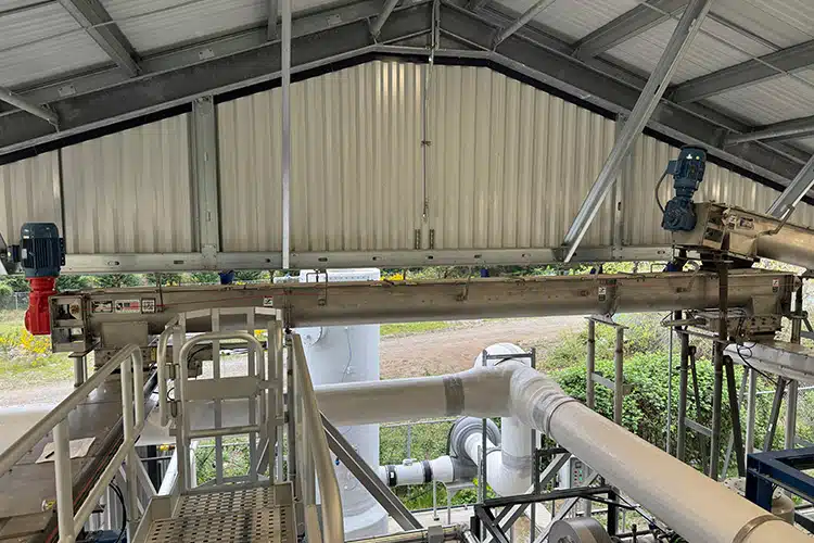 Shaftless Screw Conveyors Efficiently Convey Dewatered Biosolids