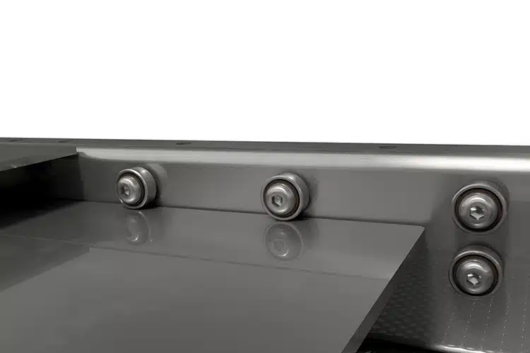 KWS Standard Features Include Stainless Steel Rollers with Bronze Bushings for Ease of Operation