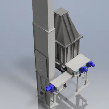 Wood Chip Storage and Metering System for Pyrolysis