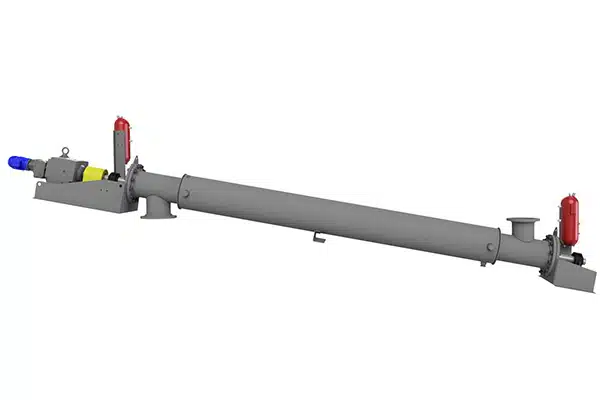Hollow Flight and Jacketed Housing Allow for Internal Cooling Medium Circulation