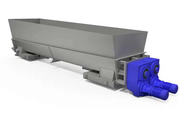 Twin-Screw Conveyor Receives Cake from Plate and Frame Filter Press