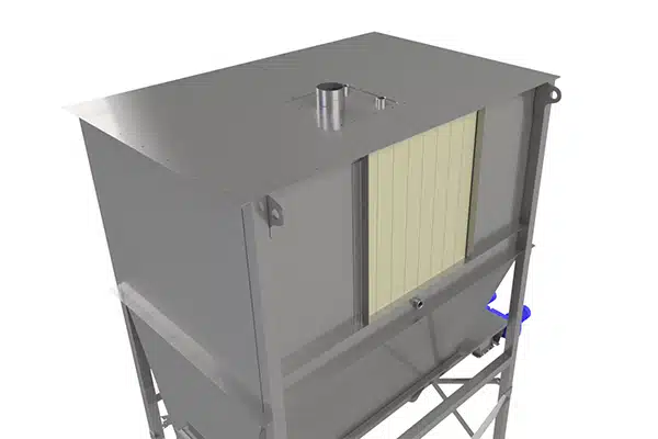Hopper Has Side Opening for Belt Conveyor Discharge