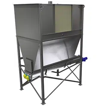 Twin Screw Feeder and Hopper for Shredded Circuit Board