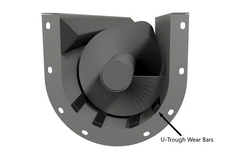 Wear Bars Leave Open Areas for Liquid Drainage