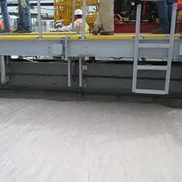 Screw Conveyor Used to Pour Concrete for Bridge in New Orleans