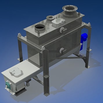 Design-Build System Utilizing Live Bottom Screw Feeders, Vertical Screw Conveyor & Hoppers for Nuway Tobacco in South Windsor, CT - KWS Manufacturing