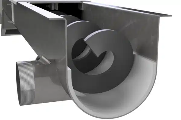 Flushing Port can be Mounted at an Angle on Drain