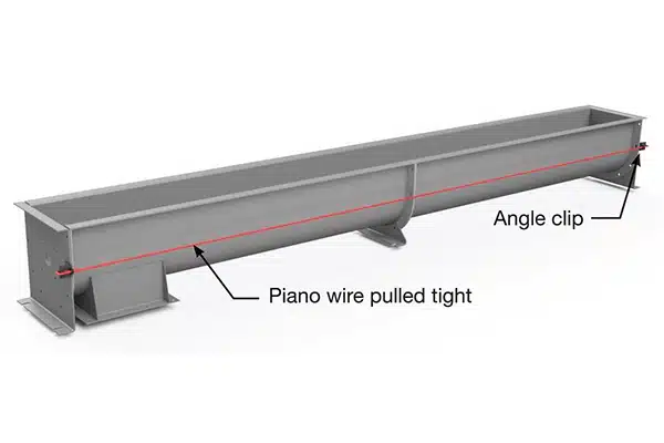 Piano Wire Stretched Along Centerline for Alignment