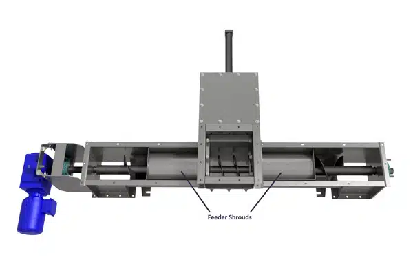 Feeder Shrouds Prevent Bulk Material Flooding Past Inlet