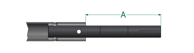 Dimensional Drawing for 2-Bolt Drive Shafts