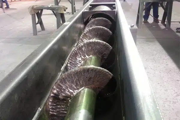 AR 400 Liner in Trough Provides Excellent Abrasion Resistance