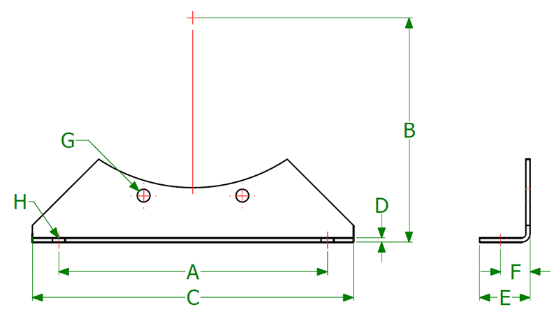 Dimensional Drawing for CEMA Stock Components