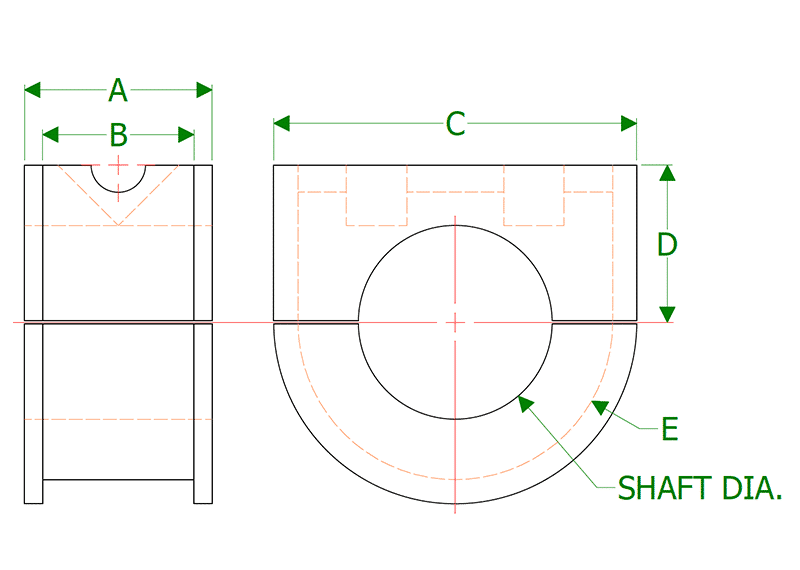 Dimensional Drawing for CEMA Stock Components