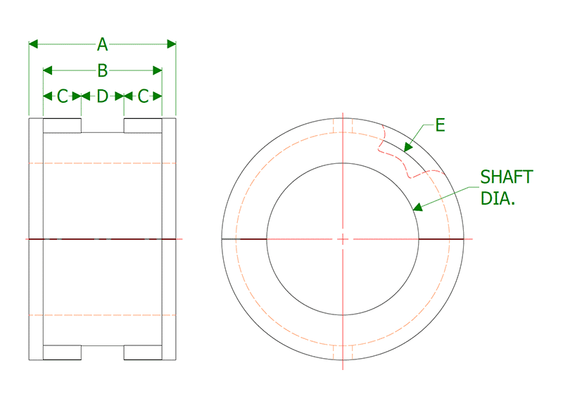 Dimensional Drawing for CEMA Stock Components