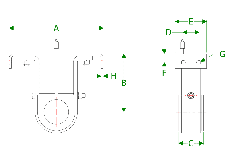 Dimensional Drawing for CEMA Stock Components