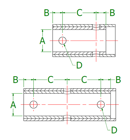 Dimensional Drawing for CEMA Stock Components