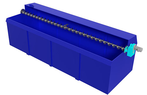 Leveling Screw Distributes Sawdust Evenly Inside Container - KWS