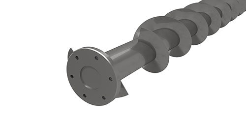 Flanged Connection Between Screws and Shafts Provides Rigid Assembly