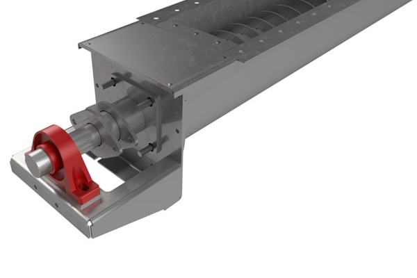 Pedestal Trough Ends with Flanged Gland Seals Keep Materials Contained and Protect Bearings