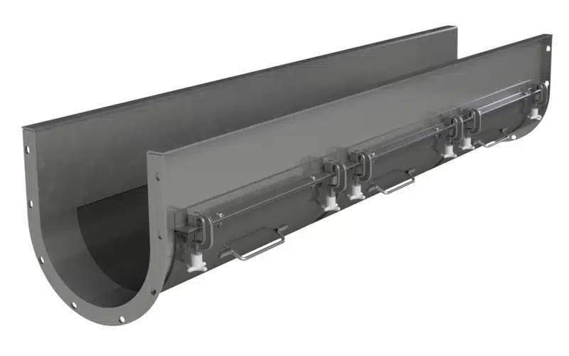 Heavy Duty Clamps Keep Trough Sealed During Operation