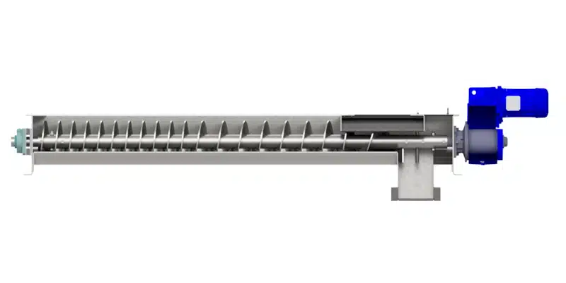 Stepped Pitch Screws Provide Even Draw from Hopper