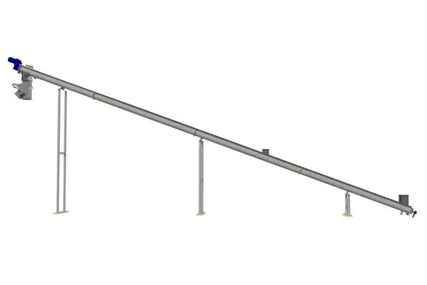 Shafted Screw Conveyor Transfers Dry Borid Acid to Bagging Operation