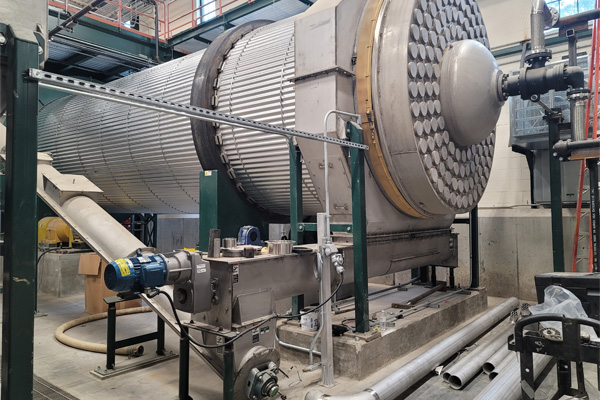 Dryers Discharge to Screw Conveyors for Loadout and Storage