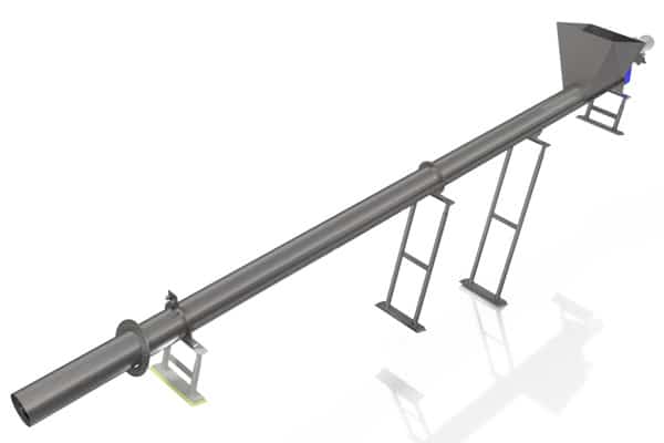 Screw Conveyor Transfers Wet Manure to Hydrolyzer