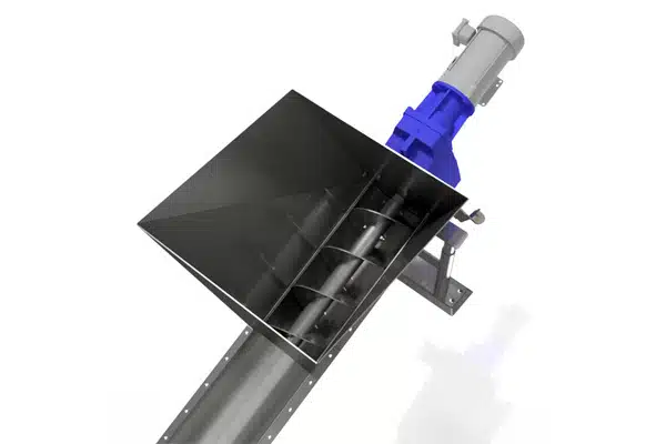 Inlet Accepts Wet Manure from Screener