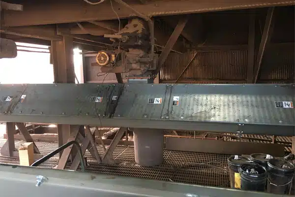 Troughs were Offset to Allow Complete Access to Screw Conveyors