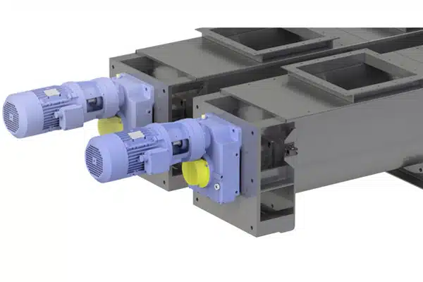 Bulkhead Trough Ends with Flanged Gland Seals Prevent Biosolids Leakage