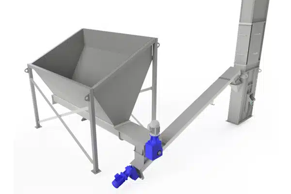 Front End Loader Fills Hopper with Wood Chips