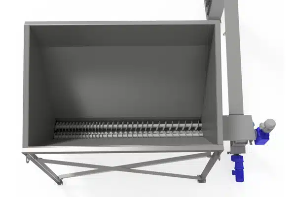 Counter-Rotating, Screws Meter Wood Chips Evenly and Eliminate Bridging in Hopper