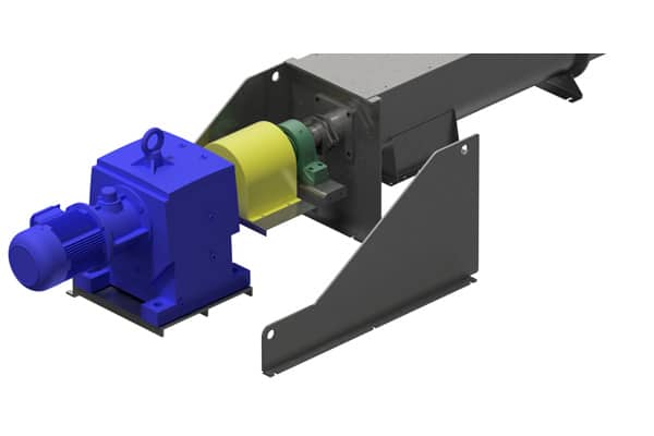 Exploded View of Drive End with In-Line High Torque Drive Unit