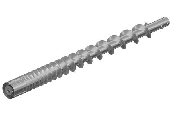 Mass Flow Screw Utilizes Cone and Variable Pitch Flighting