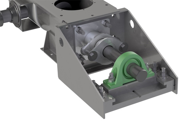 Slider Base Trough End Allows Bearing to Move Axially with Thermal Expansion and Contraction