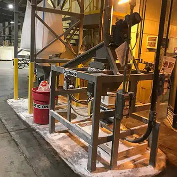 Metering Dextrose from Super-Sacks for Georgia Pacific Building Products in Fletcher, OK