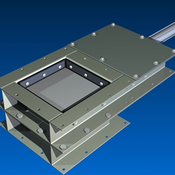Heavy Duty Slide Gates for Steel Mill Dust Collection System - KWS Manufacturing