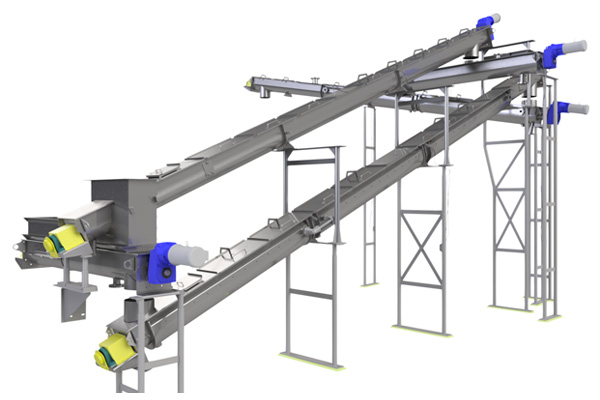 KWS Screw Conveyors Cool and Convey Dried Egg Waste from Dryer
