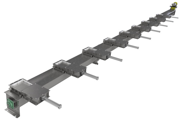 KWS Provided 9 New Low-Profile Slide Gates Above Existing Screw Conveyor