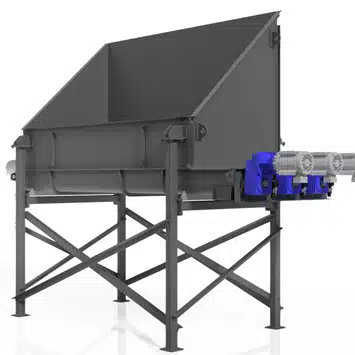 Mass Flow Live Bottom Screw Feeder for Metering Solid Waste Fuel