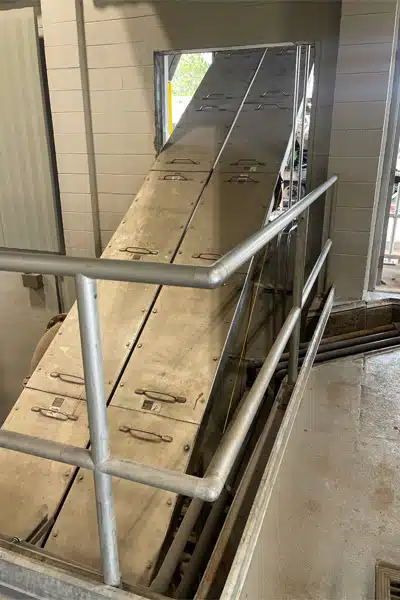 Inclined Screw Conveyors Elevate Biosolids to Loadout Area