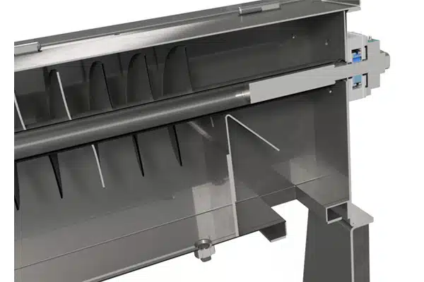 Adjustable Wier Located at Discharge End Allows Glass Microspheres to Discharge