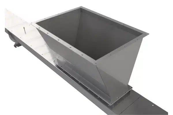 Screw Conveyor Inlet Matches Discharge of Belt Conveyor
