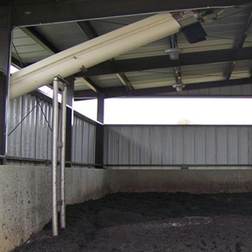 Shaftless Screw Conveyors for Loading Biosolids to Dumpsters at Pataskala WRF in Pataskala, OH - KWS Manufacturing