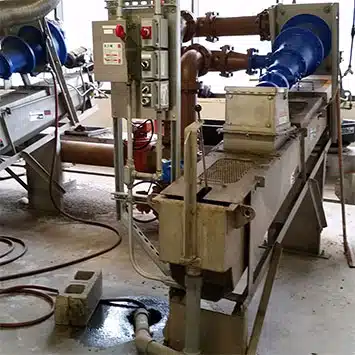 Shaftless Screw Conveyors with Ceramic-Lined Troughs for the Rensselaer County Sewer District in Troy, NY