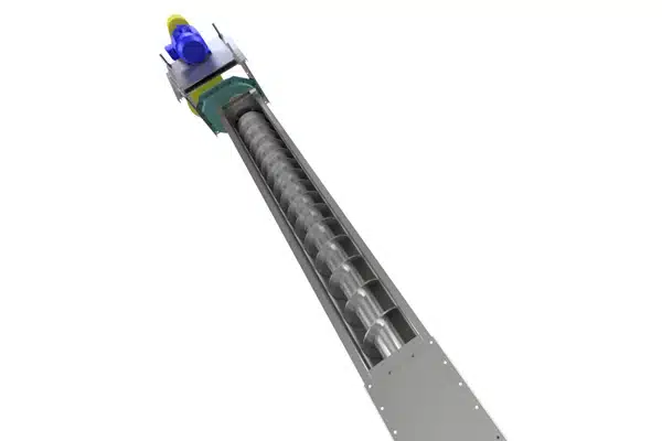 Mass Flow Screws Utilize Cone on Center Pipe to Create Tapered Inside Diameter